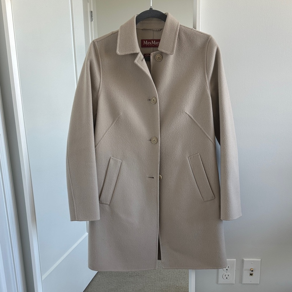 MaxMara Tan Women's Wool Coat